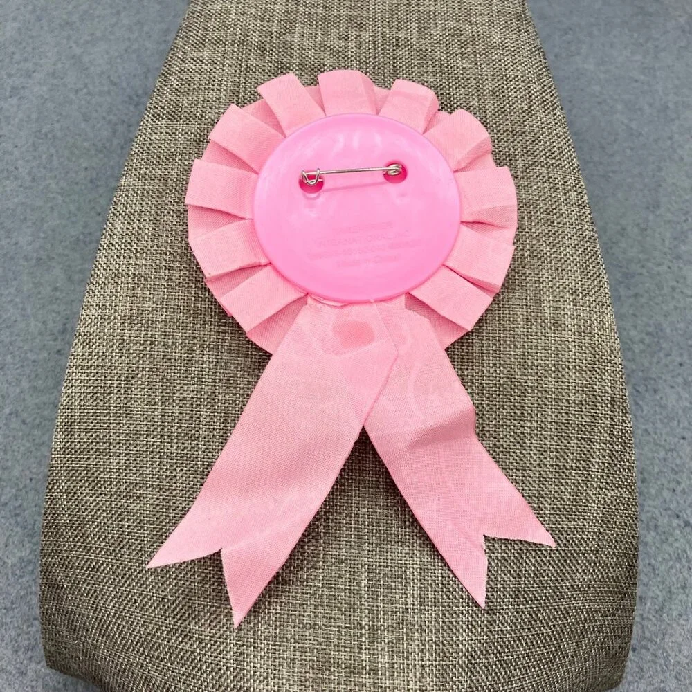 Pink Happy Birthday Award Ribbon 6 In Purple Crown Princess Badge Girls Womens